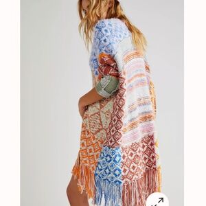 Free People At Dawn Poncho Multicolored in XS/S